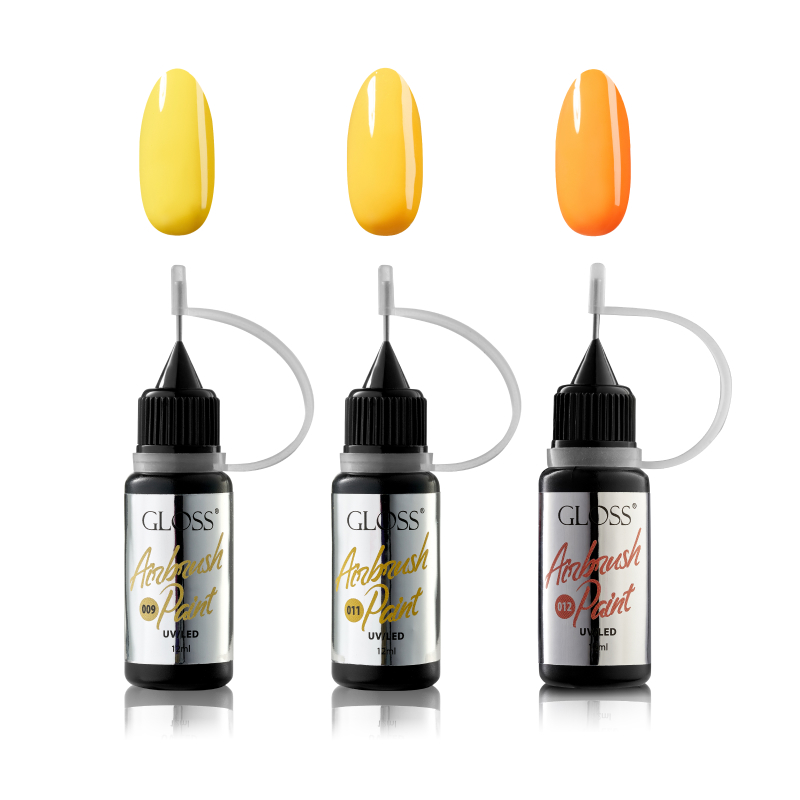 GLOSS Airbrush paint set "Sunny", 3 pcs